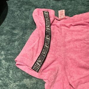 Juicy Couture terry cloth pink booty shorts.